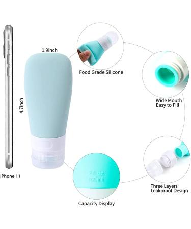 INSFIT Portable Travel Bottles 2 oz - TSA Approved Toiletries Containers - Leak Proof Squeezable Silicone Tubes - 4 Pack - Buy Online on GoSupps.com