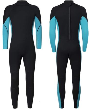 Nataly Osmann Kids 3mm Neoprene Thermal Wetsuit - Blue, Size 12 | Full Sleeve Junior Wet Suit for Water Sports and Diving - Buy Online on GoSupps.com