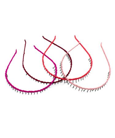 AUEAR 10 Pcs Vintage Metal Headbands for Women Girls - Ribbon Wrapped Hair Hoop Comb Hairbands (Multi Color) - Buy Online on GoSupps.com