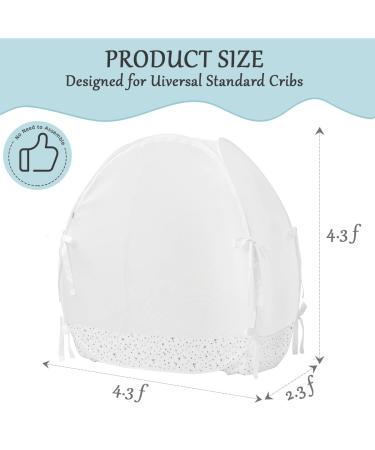 De-LOVELY Crib Pop Up Tent - White Baby Mesh Cover Net for Crib | Keep Baby Safe and Secure - Buy Online on GoSupps.com