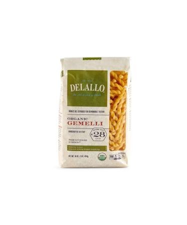 Delallo, Pasta Gemelli Organic, 16 Ounce