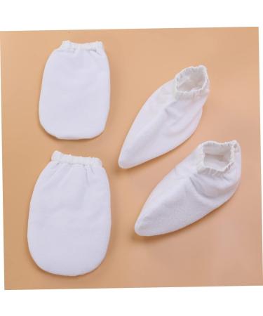 FRCOLOR 6 Pairs Hen Party Games Clipper Gripper Tooth Jewel Wall Grid Wire Headscarf for Women Gloves Bath Glove Foot Bath Cover Take a Bath Hand Wax White - Buy Online on GoSupps.com