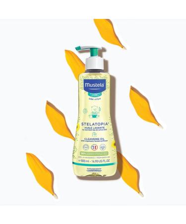 Mustela Stelatopia Cleansing Oil 500ml - Gentle Cleanser for Sensitive Skin - Buy Online on GoSupps.com