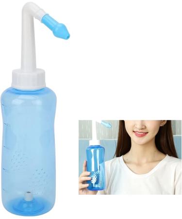 Luqeeg 500ml Nose Rinse Cleaner Bottle with 2 Nozzles - Sinus Rinse Nasal Wash for Smooth Breathing - Nasal Irrigation Set for Adults & Kids - Buy Online on GoSupps.com