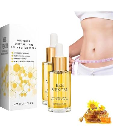 (Best Gifts) Bee Venom Intestinal Detox Belly Button Drops Bee Venom Belly Button Drops Bee Venom Drops Bee Venom Slimming Oil - 30ML*2