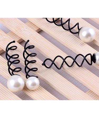 Erioctry Pearl Hair Clip Spiral Shape - 6pcs Small (1.4cm) for DIY or Salon Hairstyles | Shipping Worldwide - Buy Online on GoSupps.com