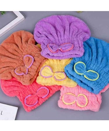 6 Colors Microfiber Quick-Dry Hair Turban Cap for Women - Bathing Drying Towel Head Wrap - Buy Online on GoSupps.com