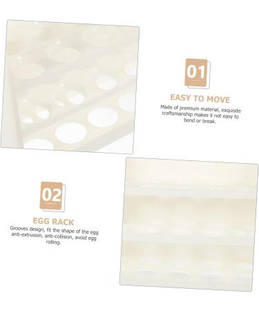 Yardenfun Egg Storage Box Egg Holder for Fridge 3- Layer Egg Storage Container Reusable Egg Holder Crisper Dog White 25.5X21.5X10CM - Buy Online on GoSupps.com