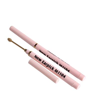 Andux 2pcs/Set Spiral Safety Earpick Earwax Remover Cleaner LXWES-01 (Pink)