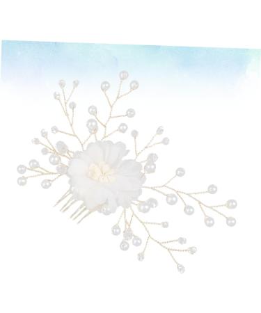 Beaupretty Wedding Headpiece headpiece for bride pearl headpiece rhinestone hair clips bridal hair clip pearl hair barrettes rhinestone barrettes Pearl Hair Comb banquet hair - Buy Online on GoSupps.com