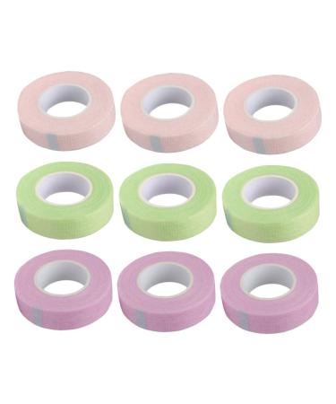 FOMIYES 18 Rolls Lash Tape fabric eyelash tape adhesive lashes tape Eyelash Extension Tools under eye tape makeup tape Eye Skin Tape patch eyes non-woven fabric