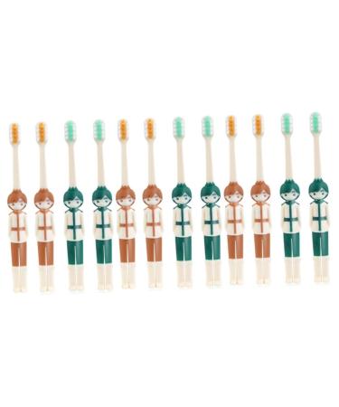 Angoily 12 STK Children's toothbrush toothbrushes for children Children's tooth cleaner Mini toothbrush travel toothbrush travel children toothbrush children's needs rubber protection brush filament baby pp