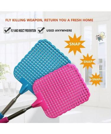Purple Fly Swatters Telescopic Extendable Fly SwatterRetractable Flies Tool Swatter SuppliesGarden Mosquito Trap Fly Swatter - Buy Online on GoSupps.com