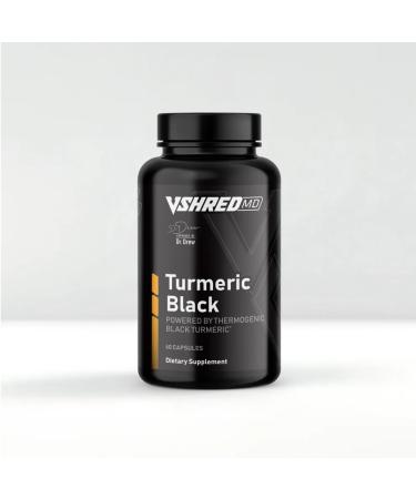 V Shred MD Turmeric Black Dr. Drew Approved Joint & Wellness Support Formulated with Curcumin & BioPerine Supports Healthy Aging Mobility & Recovery 60 Capsules