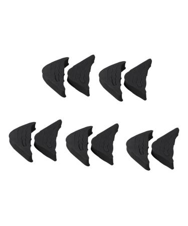 5 Pairs High Heel Insole Foot Pads Shoe Insoles for Women Toe Shoe Shoe Repair Loose Shoes Insert Safe to Use Insoles Shoe Inserts Forefoot Pad Miss Detachable Pointed Shoes Black 6.5X3cm