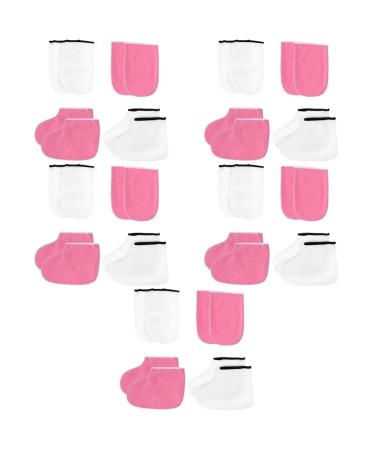 FOMIYES 10 Sets Leather Horn Boots Foot Spa Sock Nail Tools Manicure Tools Paraffin Foot Pedicure Remover Spa Skin Care Gloves Nursing Spa Tool Work Polyester Lining Hand Hot Wax