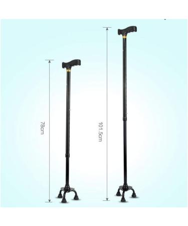 Walking Stick Elderly Crutches Three Feet Non Slip Cane Telescopic Height Adjustable Household Crutches White Black Practical Elegant - Buy Online on GoSupps.com