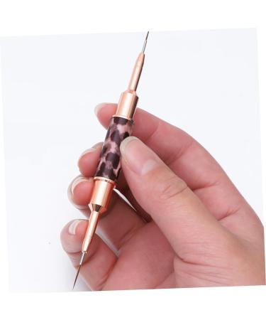 Healeved Leopard Print Double-ended Nail Art Pen Nail Art Brush Flamingo Scrunchies Nail Drawing Liner Pen Liner Brush for Nails Nail Gel Polish Nail Liner Brush Metal Double Head Nail Glue - Buy Online on GoSupps.com