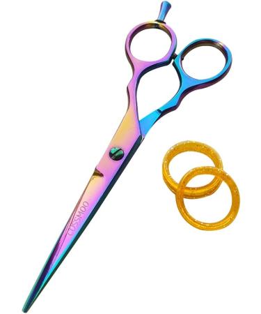 Hairdressing Scissors - Multicolor Hair Scissors Stainless Steel Barber Scissors and Razor Blade Hairdressers Scissors UK for Salons Barbers Women - Buy Online on GoSupps.com