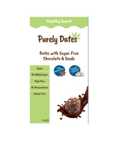 Purely Dates Dates With Sugar Free Chocolate & Seeds 100gr x 5 pack