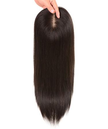 Double Silk Base Human Hair Topper 2.5"x4" Handmade Crown for Bald Women - Buy Online on GoSupps.com