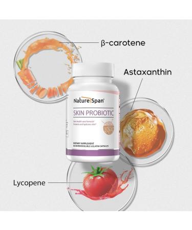 NATURESPAN Skin Probiotic-30 Billion Colonies of 3 strains Specially Added Carotene astaxanthin and lycopene Reduce Sensitivity Enhance Moisture and Elasticity and Make Skin Radiant 60 Capsules - Buy Online on GoSupps.com
