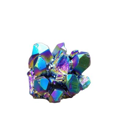 Natural Colorful Crystal Cluster Seven Rainbows Electroplating Crystal Stone Home Craft Decorations (Size : 80-100g)