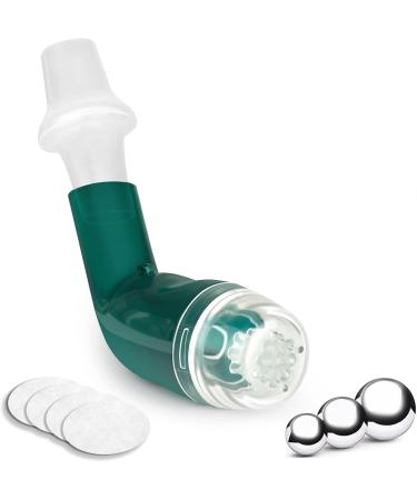 Portable Breathing Exercise Device for Lung Health - Expiratory Trainer for Mucus Relief & Lung Expansion (Green) | International Shipping Available - Buy Online on GoSupps.com