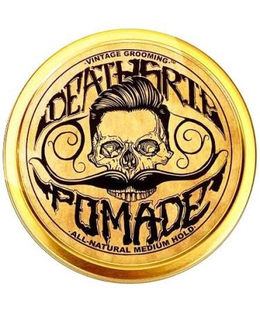 Hair Pomade For Men Grooming Styling Hair or Beard with Beeswax Medium Hold & Shine Like Gel Mousse Cream Or Grease 2 Ounces Natural Handmade in USA Citrus Scented & Essential Oils By Death Grip
