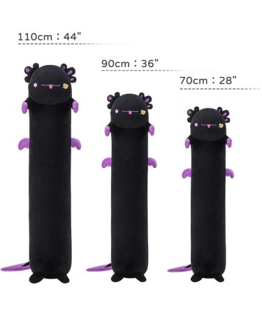 Mewaii 70cm Black Axolotl Kawaii Plush Toy | Soft Long Pillow & Cuddly Cushion Gift - Buy Online on GoSupps.com