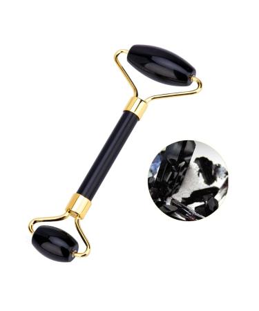 Jade Roller Massager for Face Green Gua Sha Jade Stone Massager Face Slimmig Rollers Lift Anti Wrinkle Facial Beauty Skin (Color : 1PC Black)