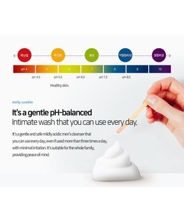 Intimate Wash for Men - Travel Size with Prebiotics | pH Balanced Foaming Hygiene 1.01 fl oz - Made in Korea - Buy Online on GoSupps.com