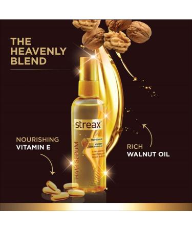 Streax Hair Serum with Walnut Oil - Frizz-free Satin Smooth Hair 100ml - Buy Online on GoSupps.com