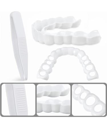 Buy 2 Pieces Instant Veneers Dentures - Fake Teeth for Men & Women | Serrated Smile Tip & Mini Tweezers - Affordable International Shipping - Buy Online on GoSupps.com