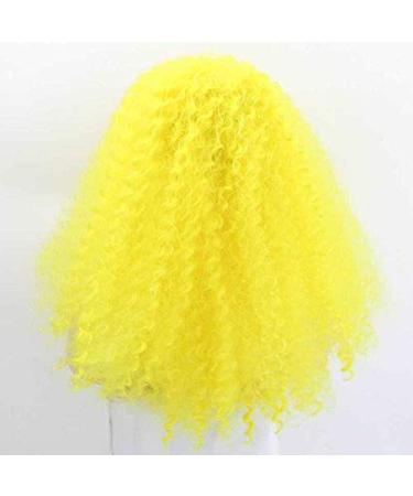 BGHJUE Long Yellow Blonde Afro Kinky Curly Wig for Women - 50cm - Stylish & Comfortable International Shipping - Buy Online on GoSupps.com