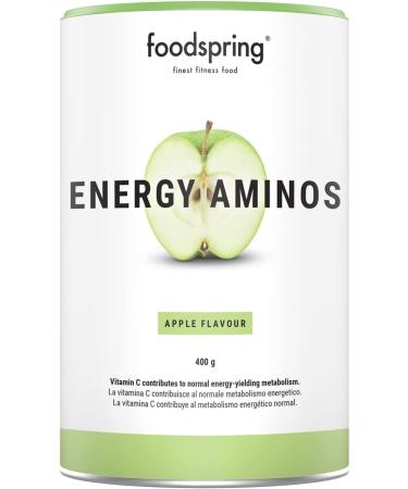 foodspring Energy Aminos Apple - Clean Pre-Workout Booster Plant-Based BCAAs high-dose Caffeine Vitamins C B3 B12-400g
