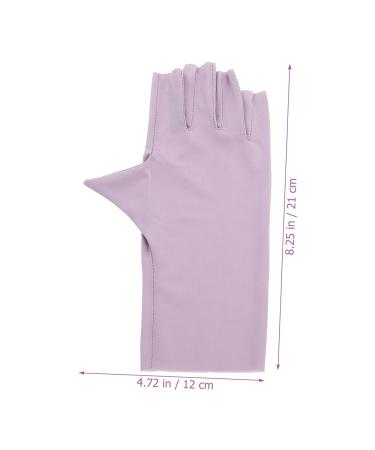 DRESSOOS 2 Pairs pink gloves nail art supplies UV protection gloves manicure UV gloves UV gloves for gel manicures sun protection gloves for women Nylon Nail supplies breathable - Buy Online on GoSupps.com