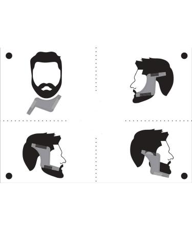 SIGNAMIO 3 Pack Beard Shaper Tool with Comb for Men - Home and Salon Use, Black, 3-Pc Set - Buy Online on GoSupps.com