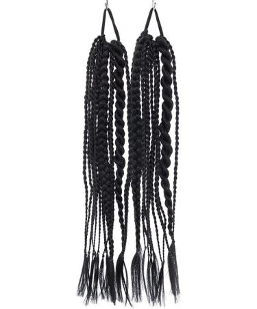 Ysxsxy Handmade Braided Ponytail with Rubber Band Twisted Box Braid Ponytail Braiding Pony Tail Hair Extensions Fishtail Cornrow for Women Pieces Crochet Extensions (22 inch 1B) 22 inch 1B - Buy Online on GoSupps.com