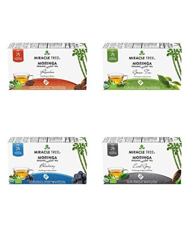 Miracle Tree Moringa Organic Superfood Tea Rooibos Caffeine Free 25 Tea Bags 1.32 oz (37.5 g)