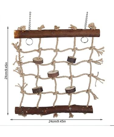 Bird Climbing Net Hemp Rope Bird Climbing Ladder Hanging Cage Chew Toy Play Gym Hanging Swing Net for Parrots Budgies Parakeets Cockatiels Conures Macaws Lovebirds Finches - Buy Online on GoSupps.com