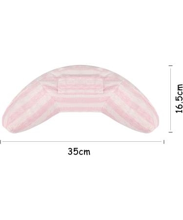 Kids Car Travel Pillow - Neck Support & Seat Belt Cushion for Toddlers - Pink Stripe - Buy Online on GoSupps.com