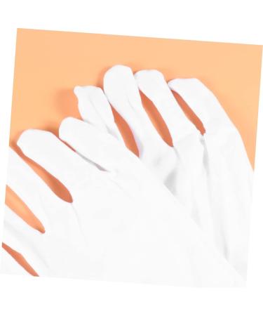 minkissy 2 Pairs White Cotton Gloves Cotton Work Gloves Hand Moisturizer Glove Party Etiquette Gloves Working Glove Moisturizing Gloves Warm Mittens Gel Gloves Warm Gloves Non-Slip Miss Spa - Buy Online on GoSupps.com