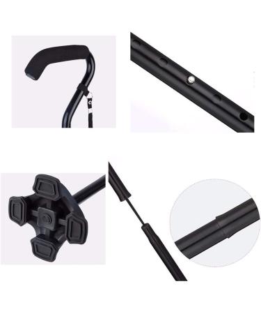 Telescopic Non Slip Crutches Folding Crutche Old Man Get Up The Auxiliary Armrest Walking Stick Aluminum Cane Height Adjustable Four-Legged Advanced Canes Black 97 crutch-11.19 for Arthritis Elderly - Buy Online on GoSupps.com