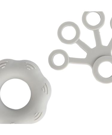 Finger Exerciser Hand Finger Stretch Band Washable Finger Stretcher Hand Grip Strengthener Portable Silicone Lightweight for Home for Weak Hands Light Gray - Buy Online on GoSupps.com