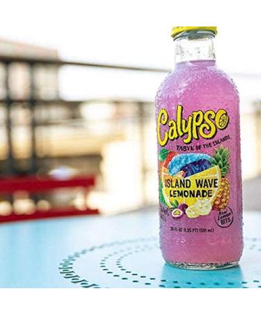 Calypso Island Wave Lemonade 16 Fl Oz (Pack of 12) | Real Fruit & Natural Flavors - Buy Online on GoSupps.com