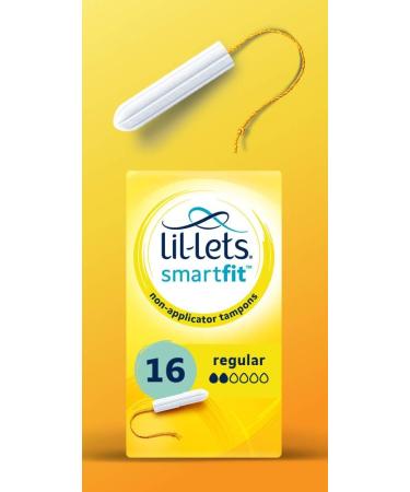 Lil-Lets Non-Applicator Regular Tampons X 96 | 6 Packs of 16 | Light to Medium Flow & Non-Applicator Super Plus Extra Tampons X 84 | 6 Packs of 14 | Very Heavy Flow + Super Plus Extra Tampons X 84 - Buy Online on GoSupps.com