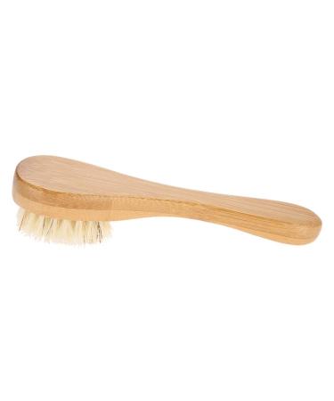 Portable Facial Cleansing Brush | Wooden Handle Exfoliating & Massaging Brush for Deep Skin Cleansing - Buy Online on GoSupps.com