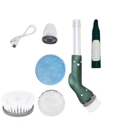 ecaqlin Electric Scrubbers Cleaning Brush Scrubbers Adjust Extension Handle Electric Scrubbers Green