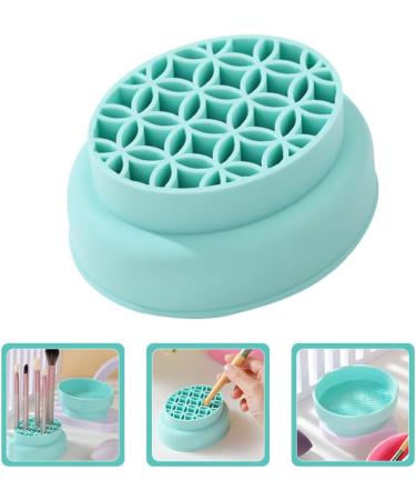 PATKAW Makeup Brush Cleaner Mat Makeup Brush Cleaning Bowl Portable Makeup Brush Cleaning and Scrubbing Tool Silicone Makeup Brush Drying Stand for Women Green - Buy Online on GoSupps.com